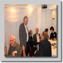 An animated Pete Wallace; Trevor Warburton talking to Tony Realff; Ian Saunders; Ricky Cuss; Marilyn White; Sue Jenkinson